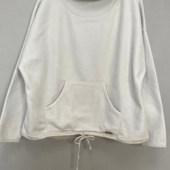 Carve Designs Rowayton Cowl-Neck Sweatshirt Gray Women Sz Large Kangaroo Pocket - Picture 4 of 12